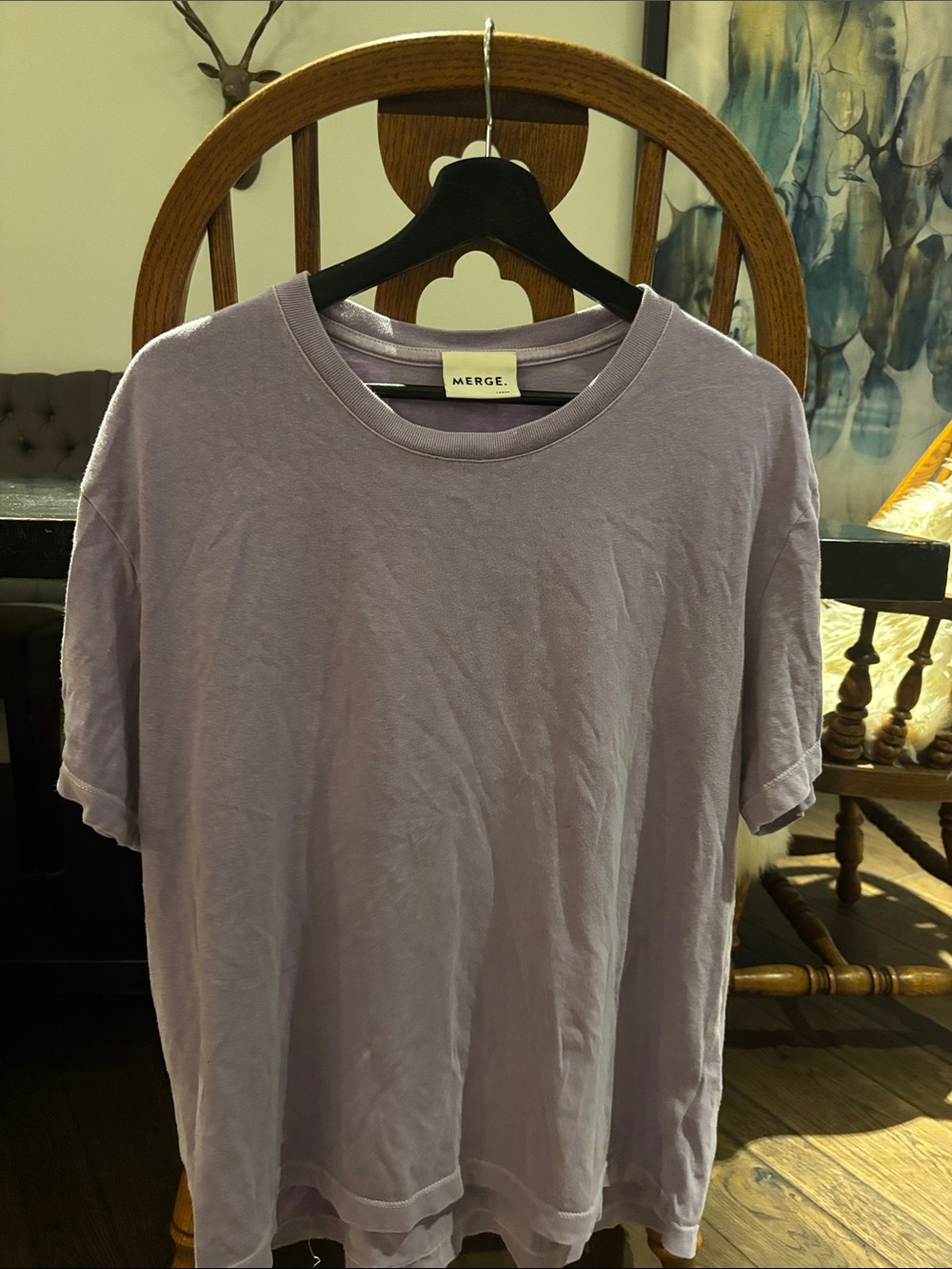 Erge Lavender Crewneck Short Sleeve Tee